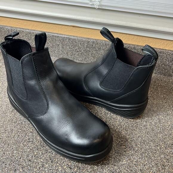 Thorogood 804-6134 Mens Leather Comp Safety Toe Work Boots Black Size 12M PullOn - Picture 1 of 11